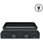 CAMPINGAZ Plancha électrique 2 XD Fonte emaille 2 brûleurs à poser, 60x40 cm