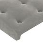 Voir la diapositive 5 : VIDAXL Tete de lit avec oreilles Gris clair 103x23x78/88 cm Velours