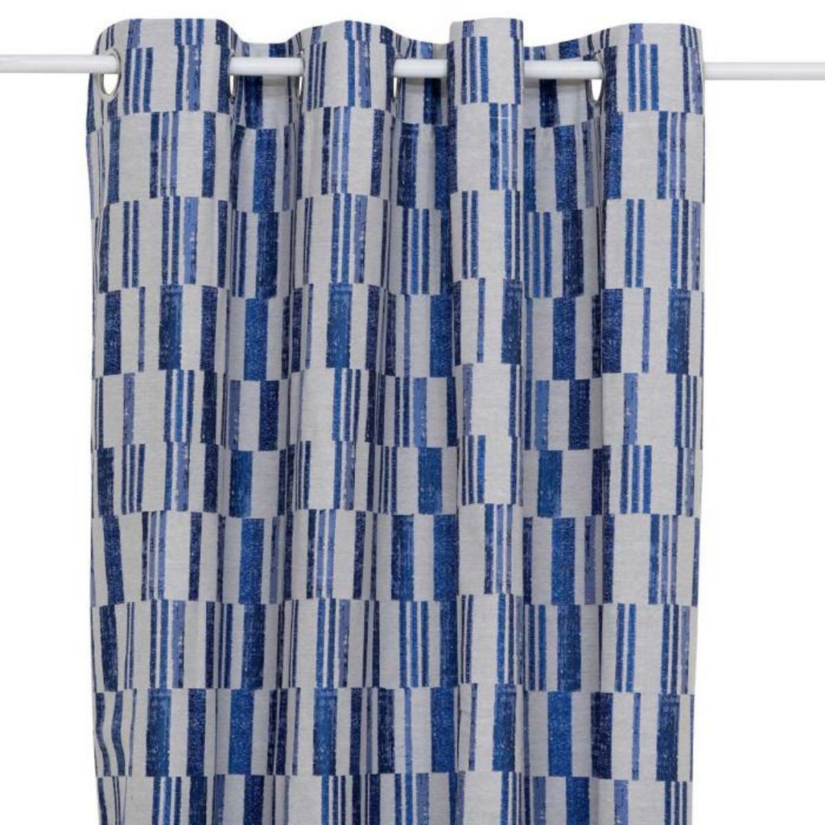 ATMOSPHERA Rideau Jacquard à Œillets  Leyna  140x260cm Bleu Indigo