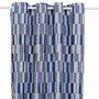 Voir la diapositive 2 : ATMOSPHERA Rideau Jacquard à Œillets  Leyna  140x260cm Bleu Indigo