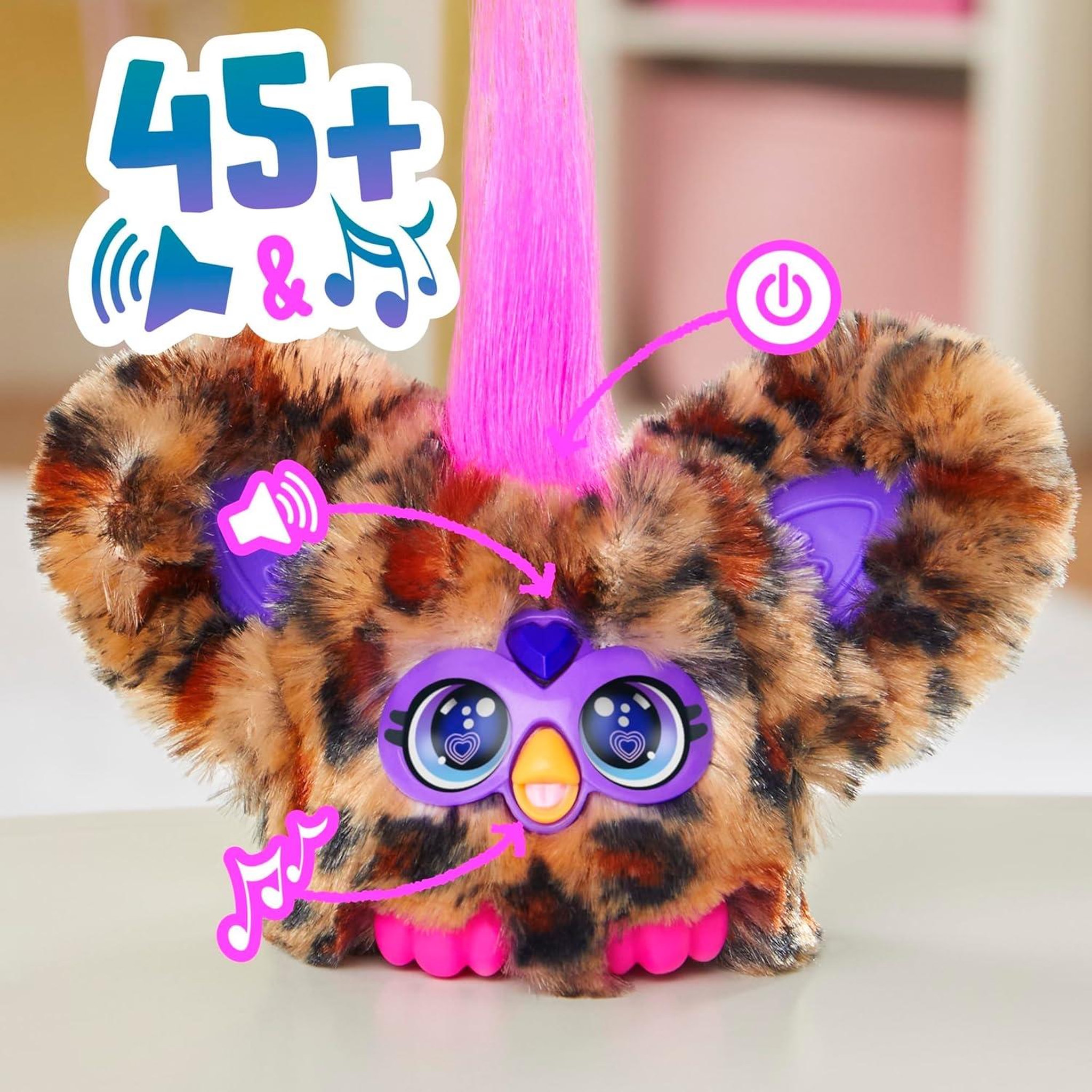 Voir la diapositive 3 : HASBRO Peluche interactive Hasbro Furby Furblets Chee-Chee marron