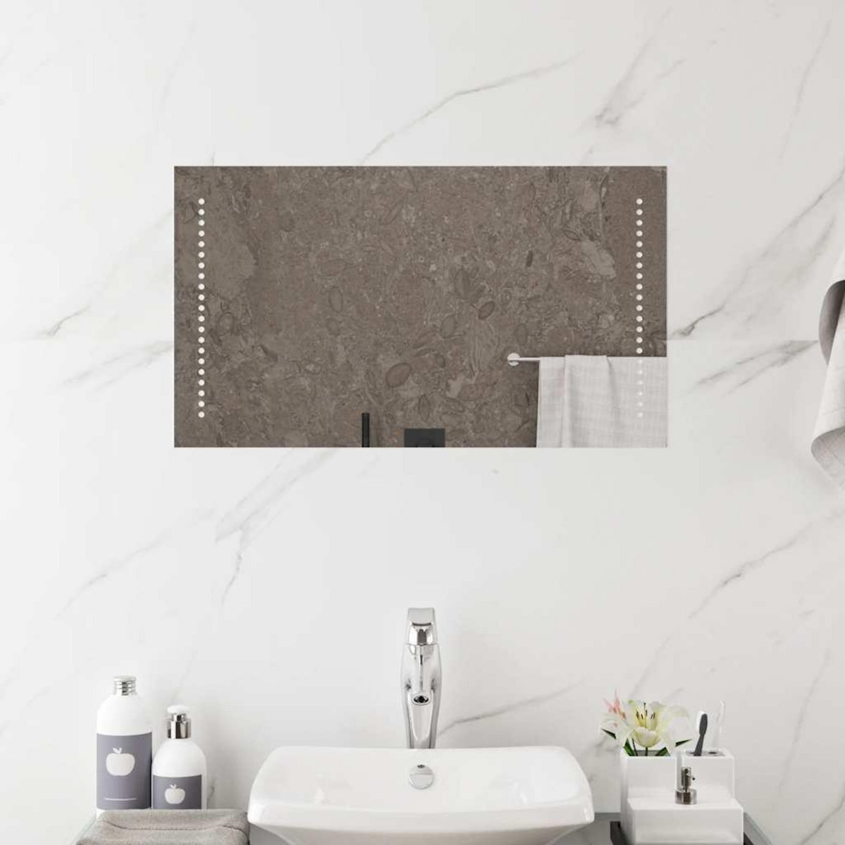 VIDAXL Miroir de salle de bain a LED 70x40 cm