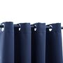 Voir la diapositive 3 : VIDAXL Rideaux occultants avec anneaux en metal 2 pcs Bleu 140x175 cm