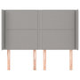 Voir la diapositive 3 : VIDAXL Tete de lit avec oreilles Gris clair 147x16x118/128 cm Tissu