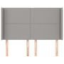 Voir la diapositive 3 : VIDAXL Tete de lit avec oreilles Gris clair 147x16x118/128 cm Tissu