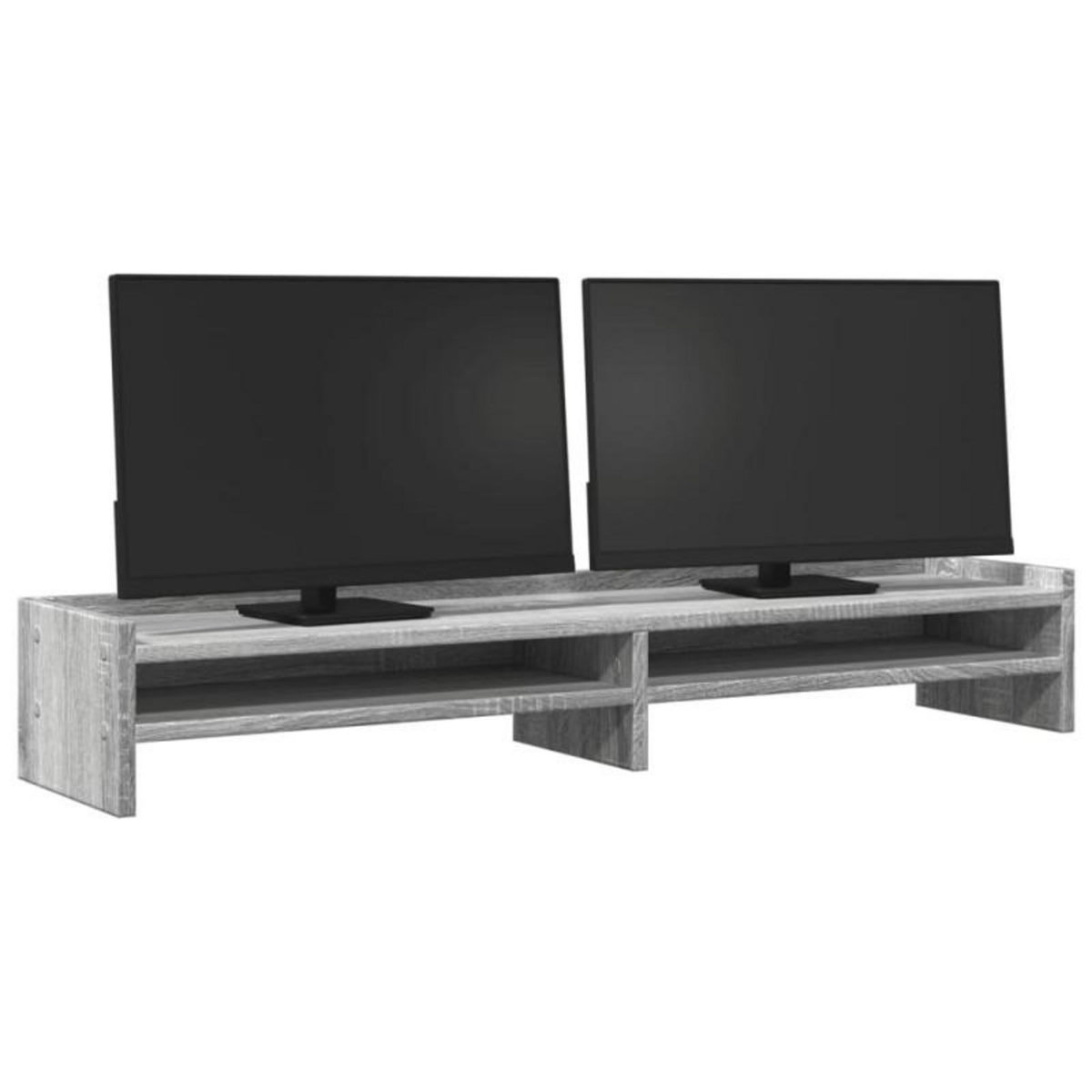 VIDAXL Support de moniteur sonoma gris 100x24x16 cm bois d ingénierie