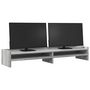 Voir la diapositive 3 : VIDAXL Support de moniteur sonoma gris 100x24x16 cm bois d ingénierie