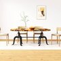 VIDAXL Table de salle a manger Bois massif recycle et acier 180 cm