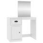Voir la diapositive 2 : VIDAXL Coiffeuse avec miroir blanc 90x50x132,5 cm bois d'ingenierie