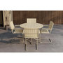 Voir la diapositive 3 : Paris Prix Ensemble Table de Jardin & 4 Chaises  Holmsund  100cm Beige