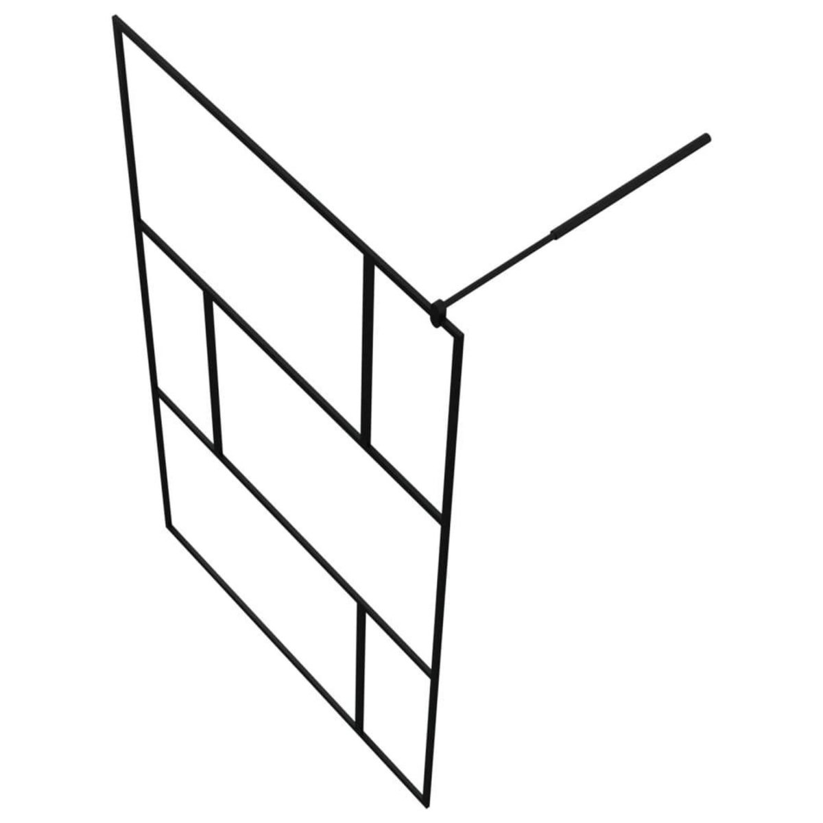 VIDAXL Paroi de douche a l'italienne avec verre trempe Noir 115x195 cm