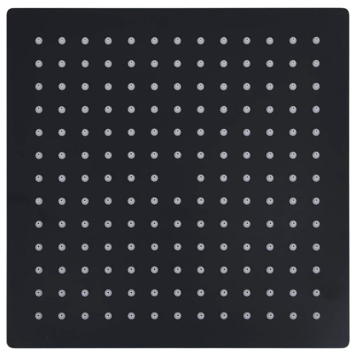 VIDAXL Pomme de douche pluie Acier inoxydable 30x30 cm Carree Noir