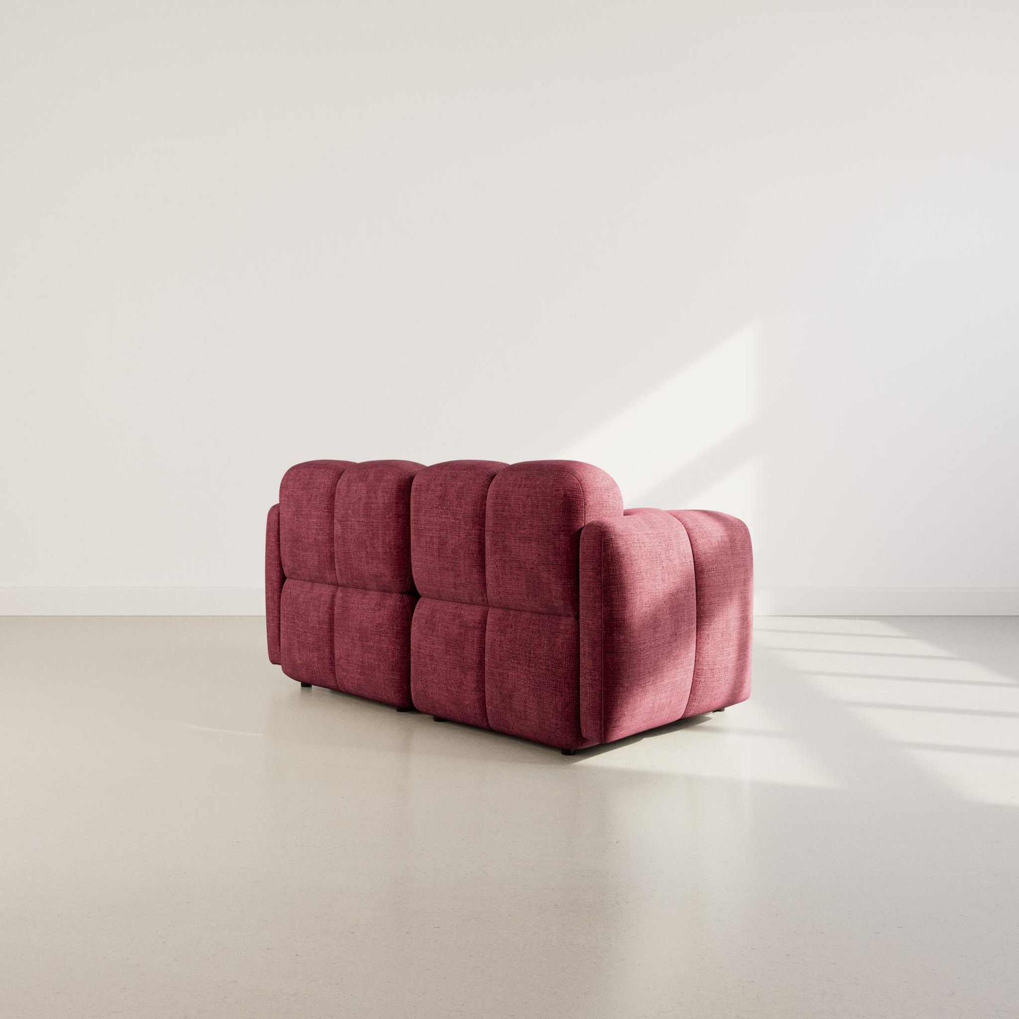 Voir la diapositive 5 : BEST MOBILIER Grace - canapé modulable 2 places en velours texturé