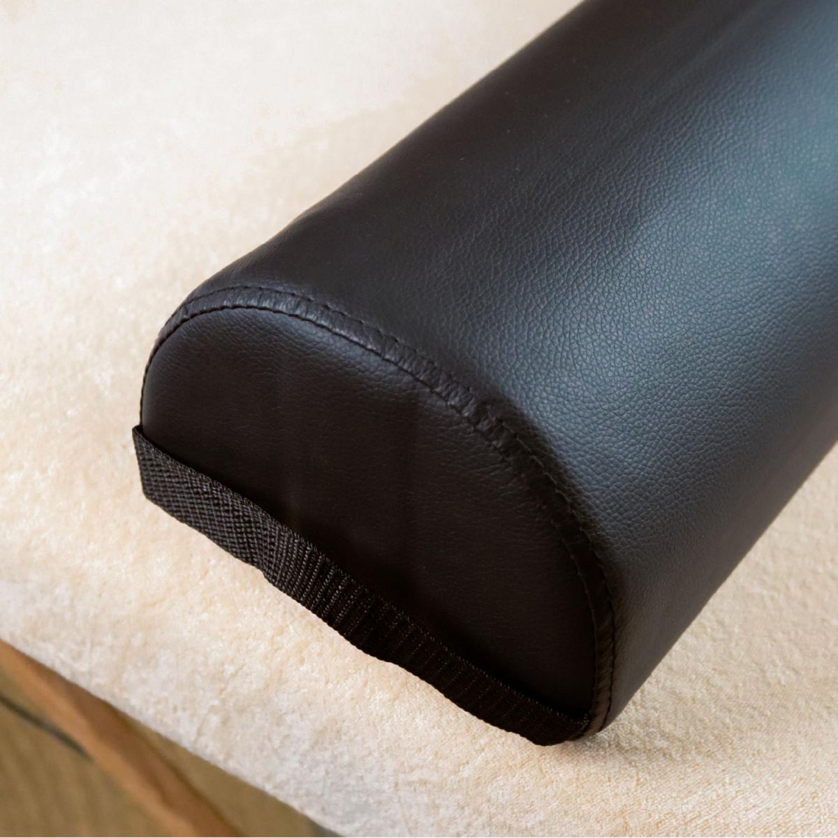 VIVEZEN Coussin de nuque 3/4 rond pour table de massage, rouleau de positionnement - Noir