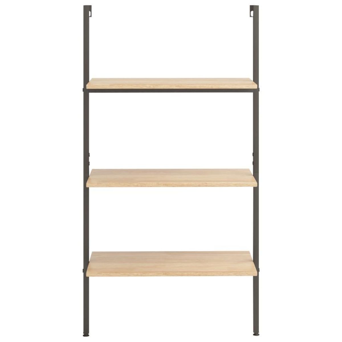 VIDAXL Etagere inclinee 3 niveaux Marron clair et noir 64x35x120,5 cm