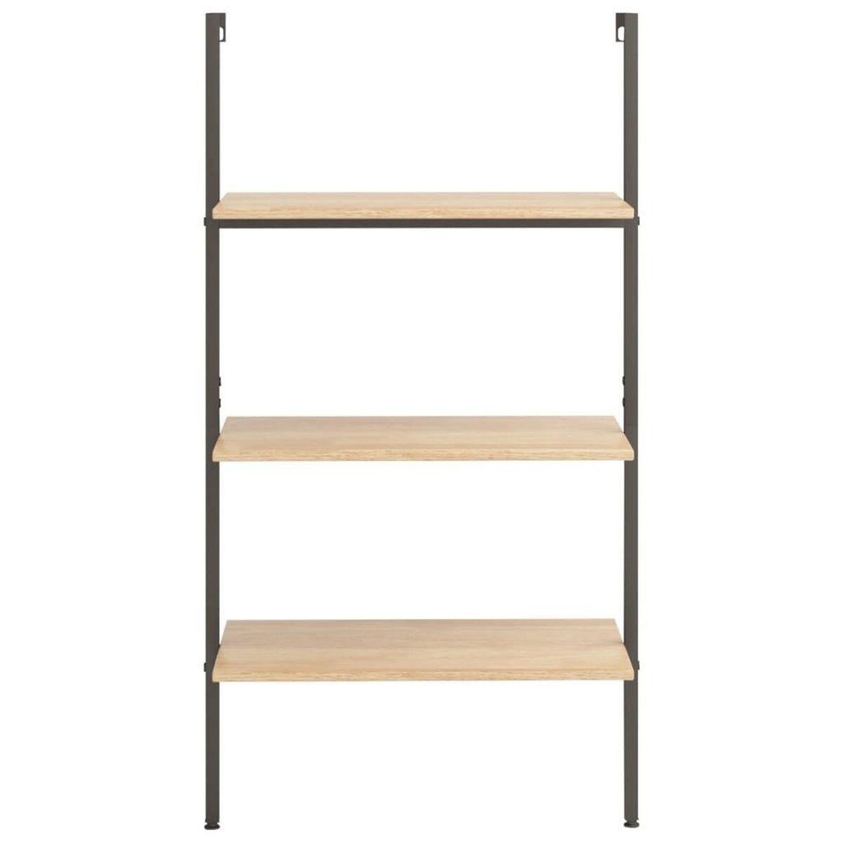 VIDAXL Etagere inclinee 3 niveaux Marron clair et noir 64x35x120,5 cm