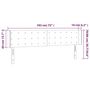 Voir la diapositive 6 : VIDAXL Tete de lit a LED Creme 183x16x78/88 cm Tissu