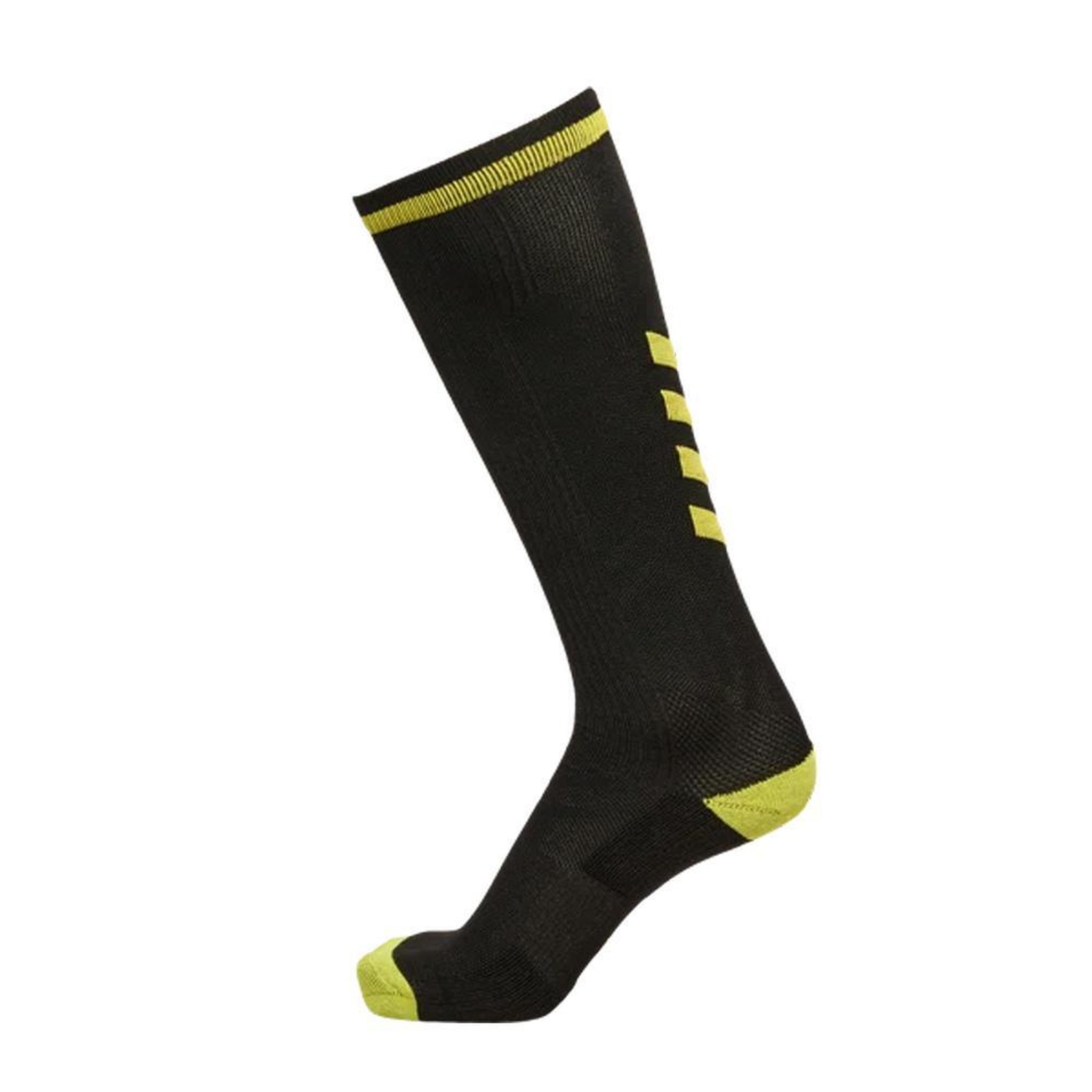 Hummel Paire de Chaussettes Noire/Jaune Homme Hummel Elite Indoor. Coloris disponibles : Noir
