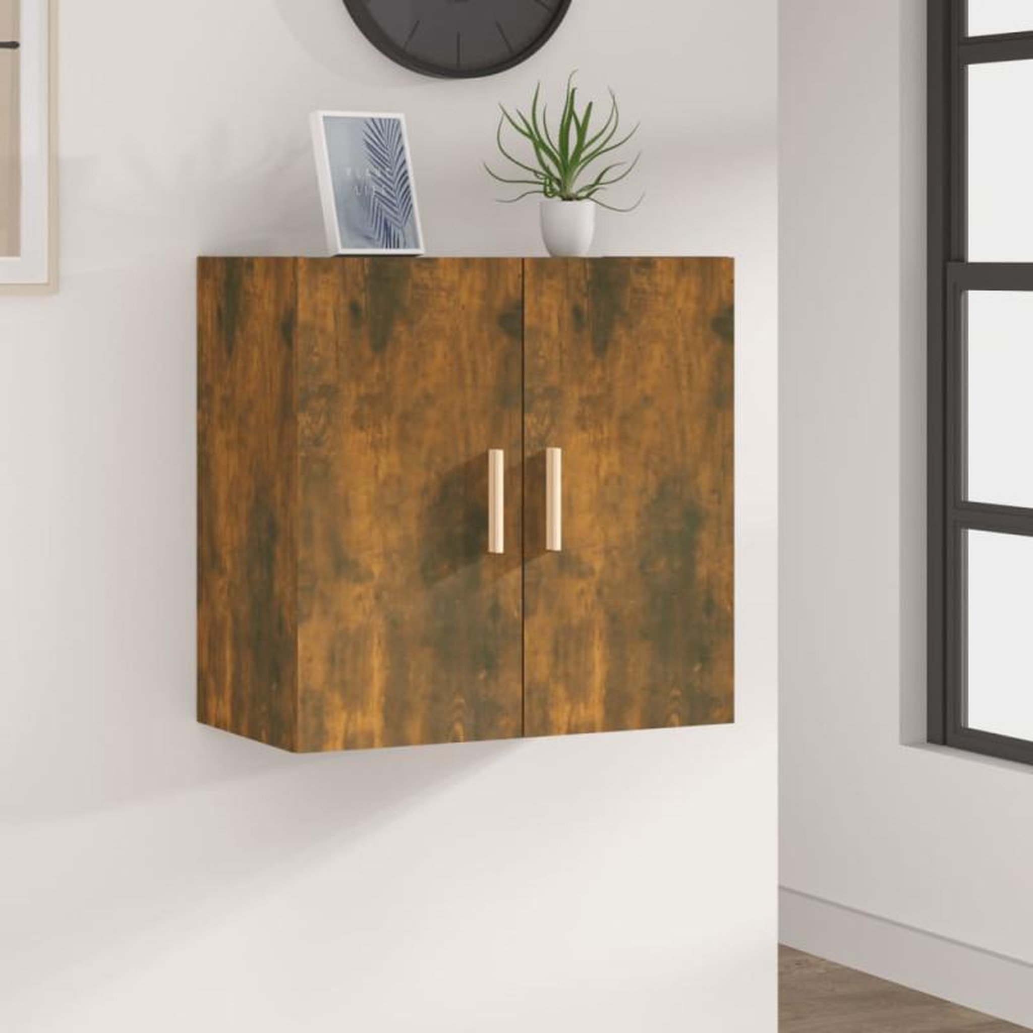 VIDAXL Armoire murale Chêne fumé 60x30x60 cm Bois d ingénierie