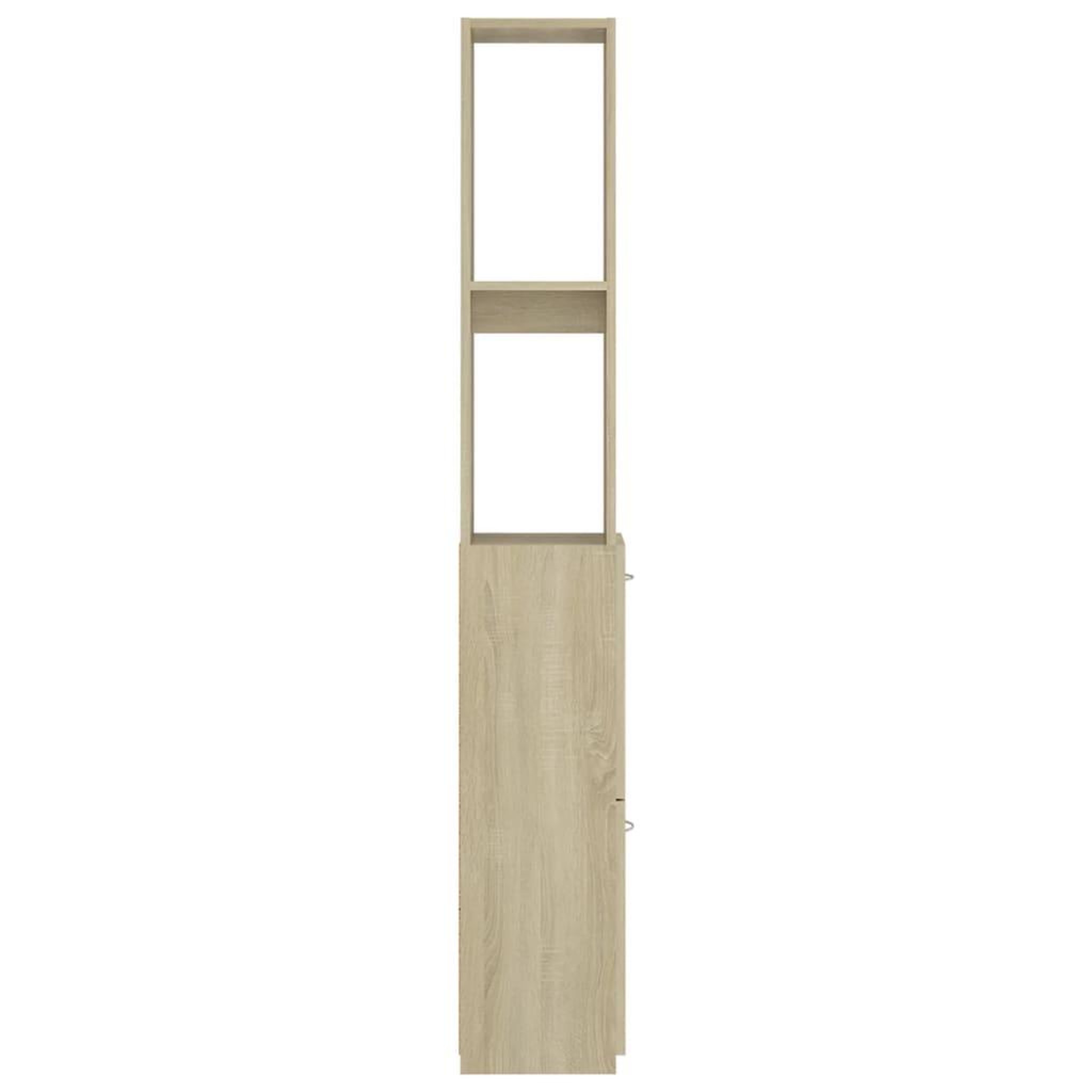 Voir la diapositive 5 : VIDAXL Armoire salle de bain chene sonoma 25x26,5x170 cm
