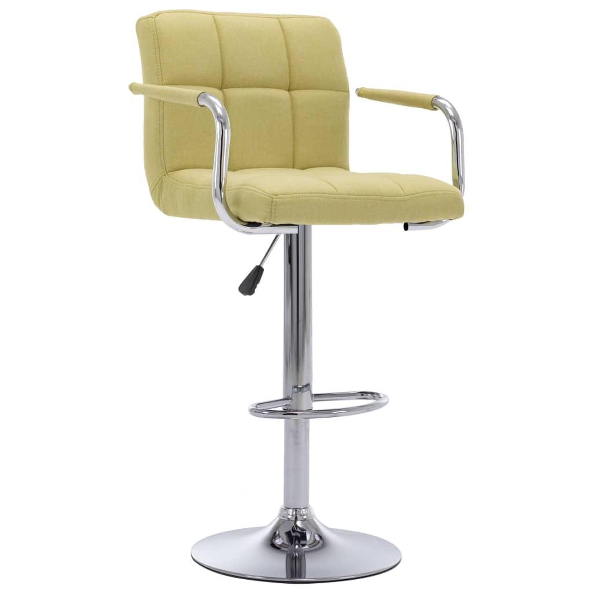 VIDAXL Chaise de bar Vert Tissu
