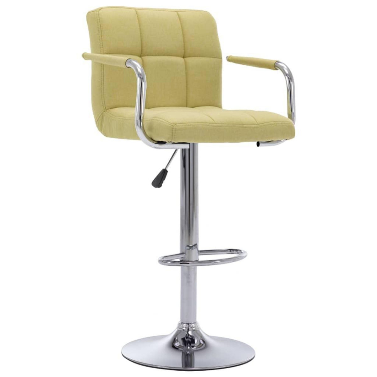 VIDAXL Chaise de bar Vert Tissu