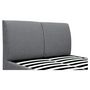 Voir la diapositive 8 : Lit coffre avec sommier relevable et tête de lit effet coussins en tissu gris foncé 140x200 cm EMMANUEL