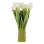 Voir la diapositive 1 : Paris Prix Bouquet de Fleurs  Tulipes  65cm Blanc & Vert
