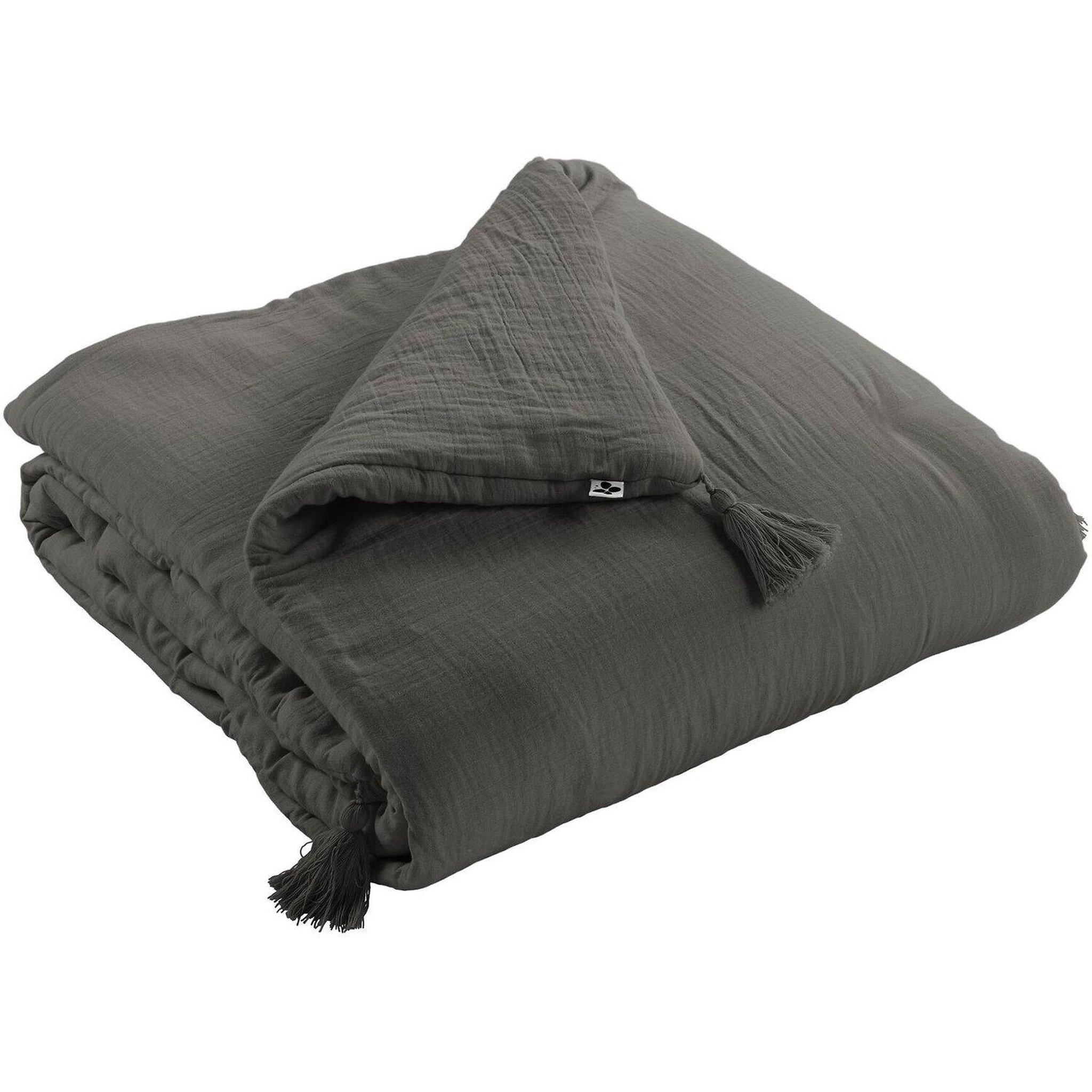 Voir la diapositive 1 : Home collection Edredon 100% gaze de coton