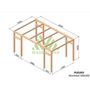 Voir la diapositive 2 : JARDIDECO Pergola en bois lamellé-collé Montreuil 500 x 300 cm - Maderland