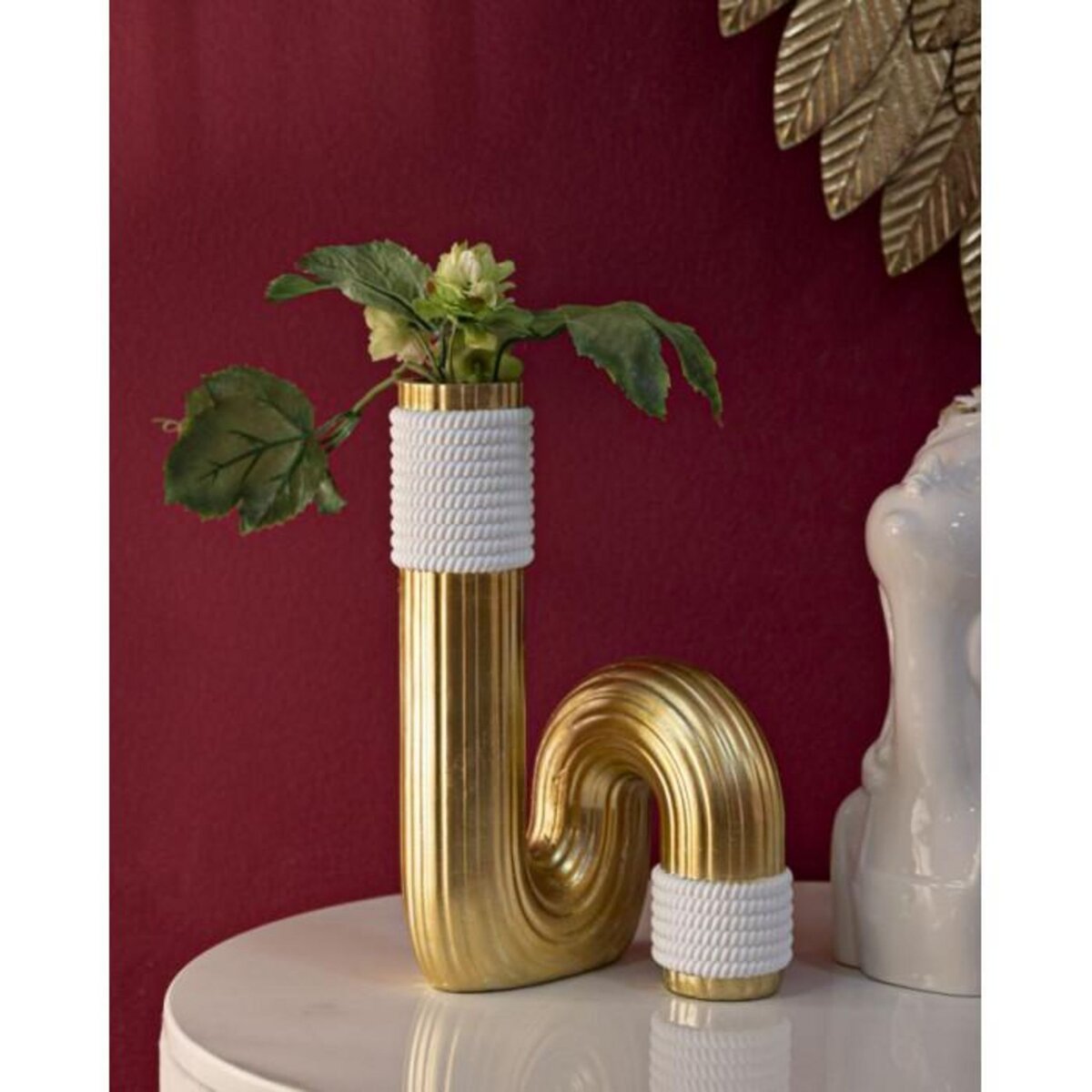 Paris Prix Vase Design en Résine  Bann  25cm Or