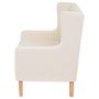 Voir la diapositive 3 : VIDAXL Fauteuil blanc creme tissu