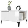 Voir la diapositive 4 : VIDAXL Table basse blanc brillant 55x55x36,5 cm bois d ingénierie