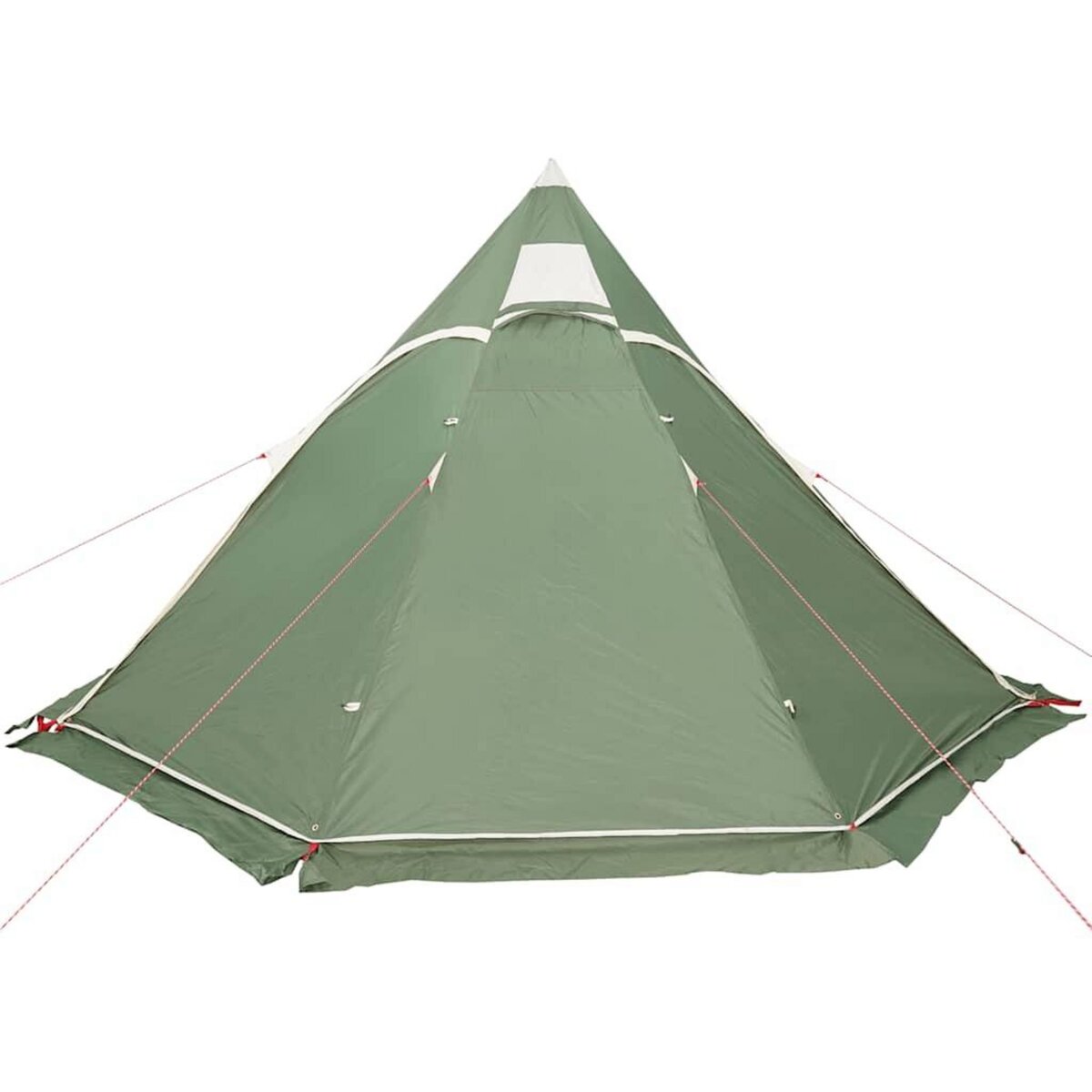 VIDAXL Tente de camping tipi 5 personnes vert impermeable