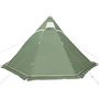 Voir la diapositive 5 : VIDAXL Tente de camping tipi 5 personnes vert impermeable