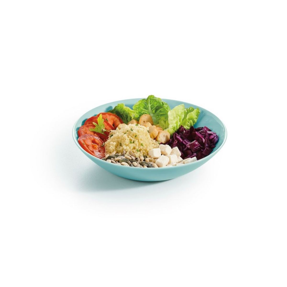 LUMINARC Service d'assiettes opale 18 pièces DIWALI Turquoise