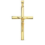 L'ATELIER D'AZUR Pendentif  - Médaille Christ sur la Croix Or 18 Carats 750 Jaune - Chaines Offertes