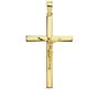Voir la diapositive 1 : L'ATELIER D'AZUR Pendentif  - Médaille Christ sur la Croix Or 18 Carats 750 Jaune - Chaines Offertes