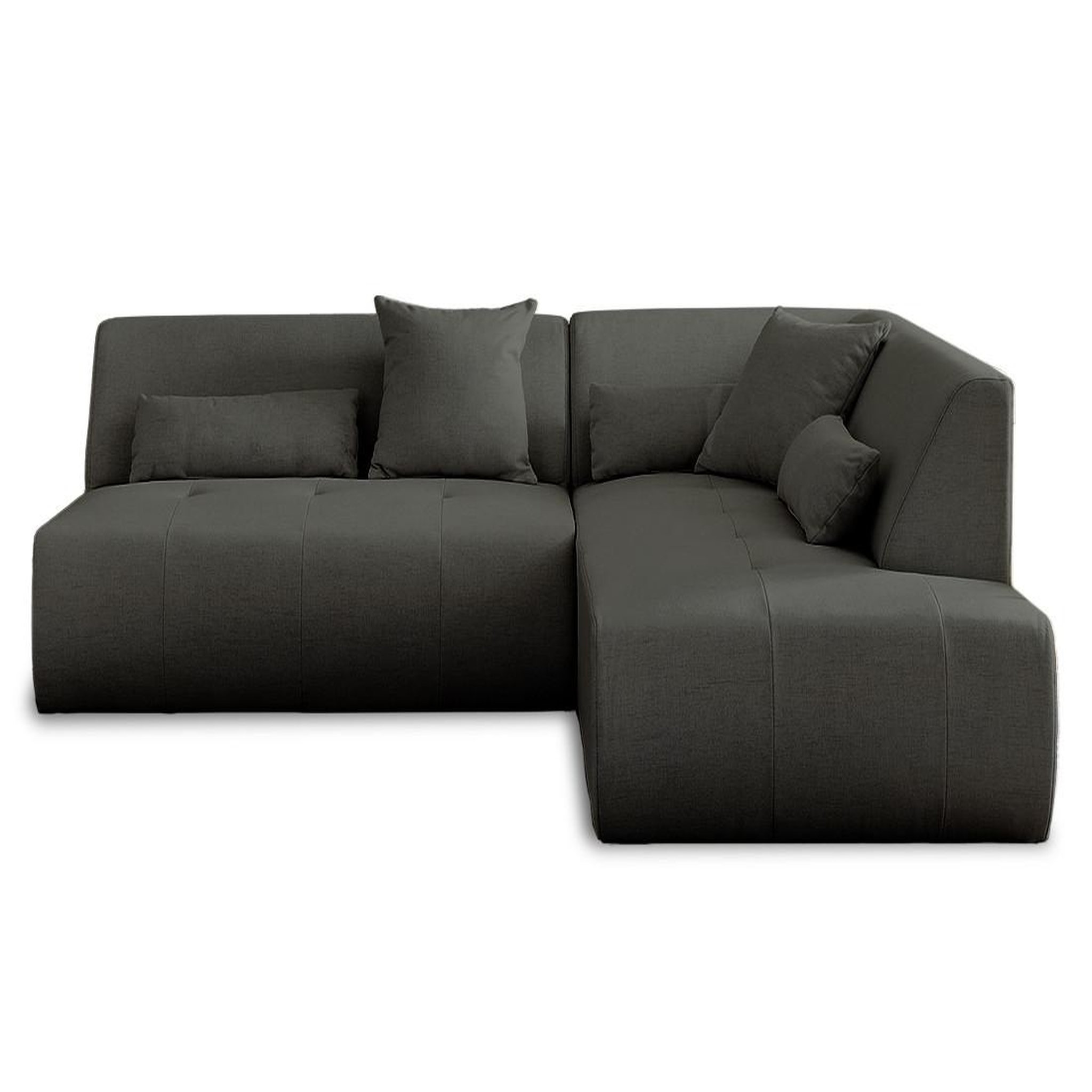 Voir la diapositive 1 : BEST MOBILIER Onyx - canapé modulable d'angle droit 5 places - en tissu