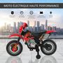 Voir la diapositive 4 : HOMCOM Moto cross électrique enfant 3 à 6 ans 6 V phares klaxon musiques 102 x 53 x 66 cm rouge et noir