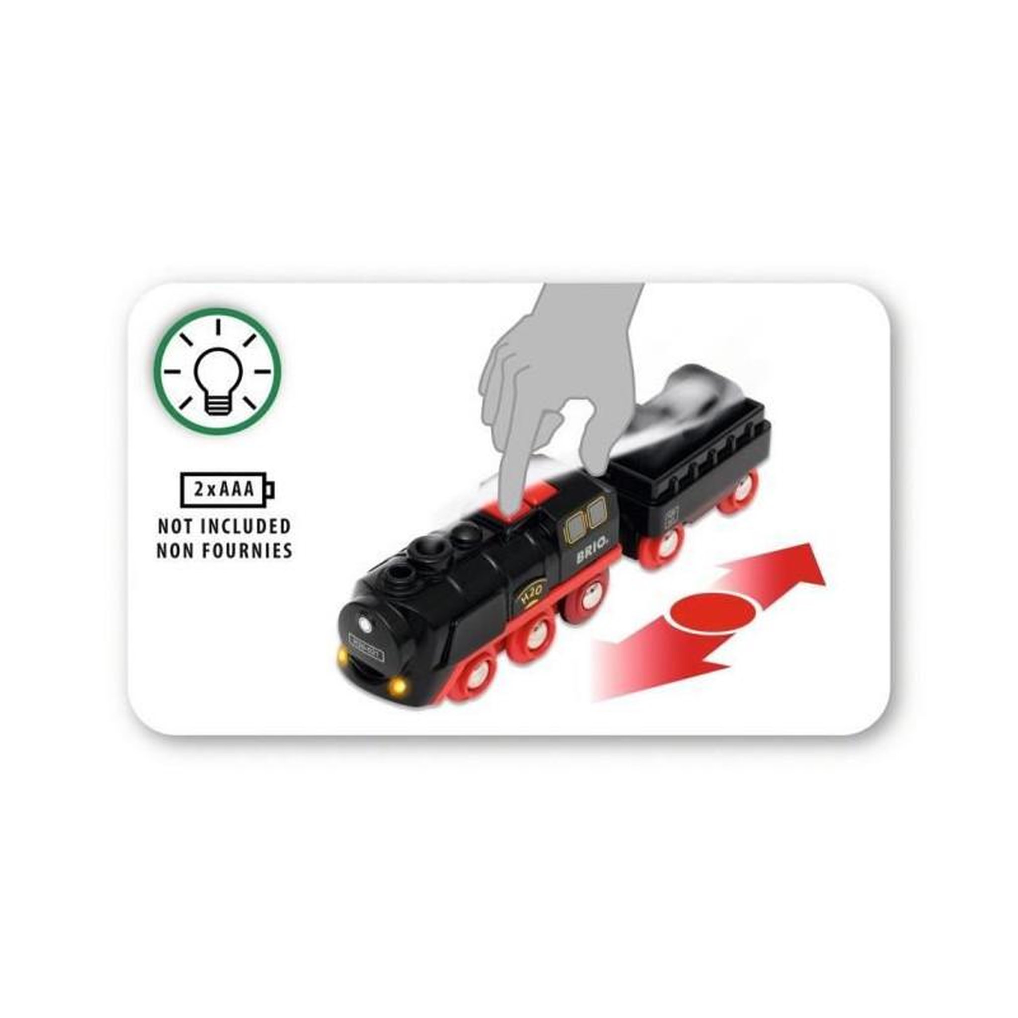Voir la diapositive 3 : Brio 33884 Locomotive a piles a vapeur