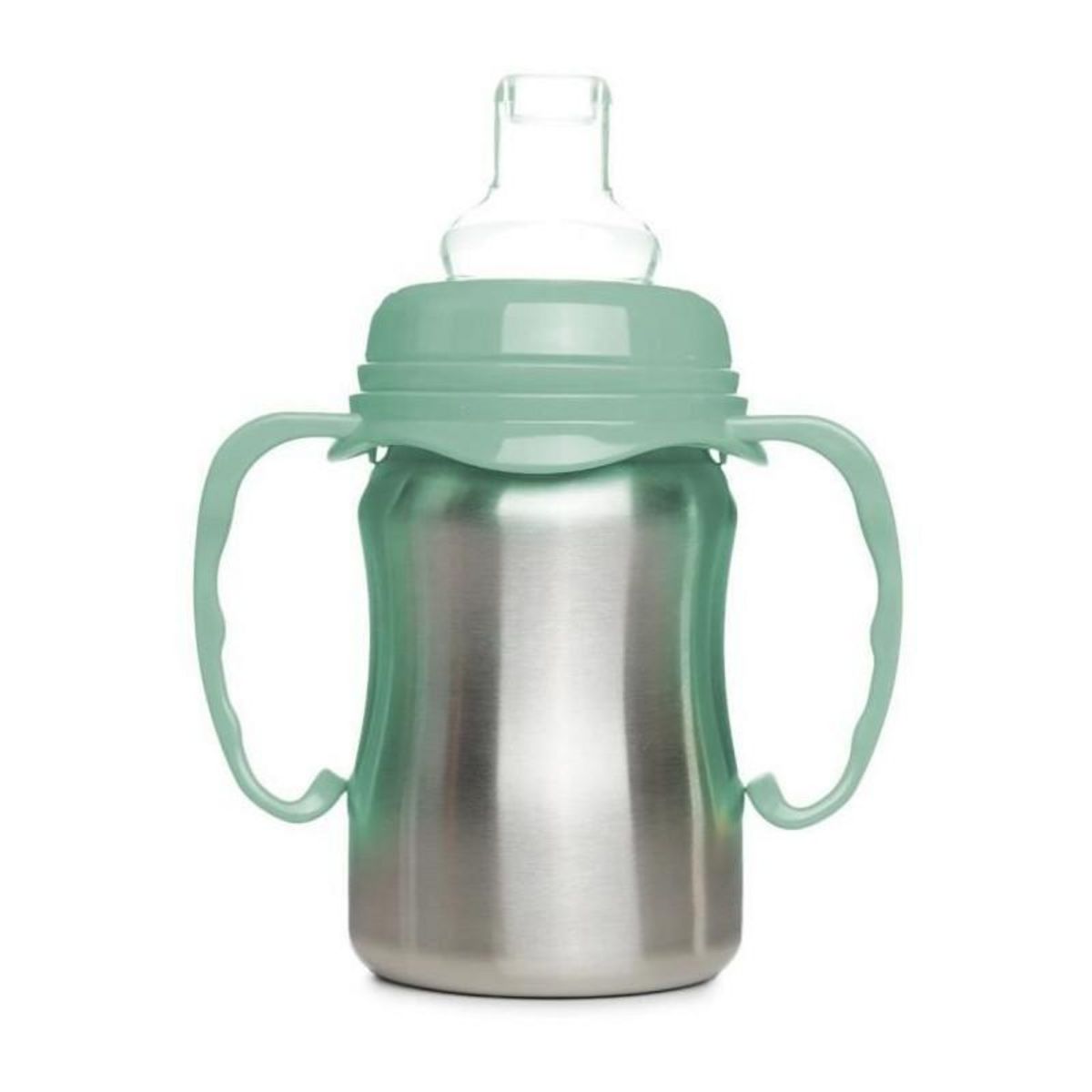 THERMOBABY Tasse d'apprentissage - THERMOBABY - Inox - 180 ml - Vert Cactus - Ergonomique et anti-fuites
