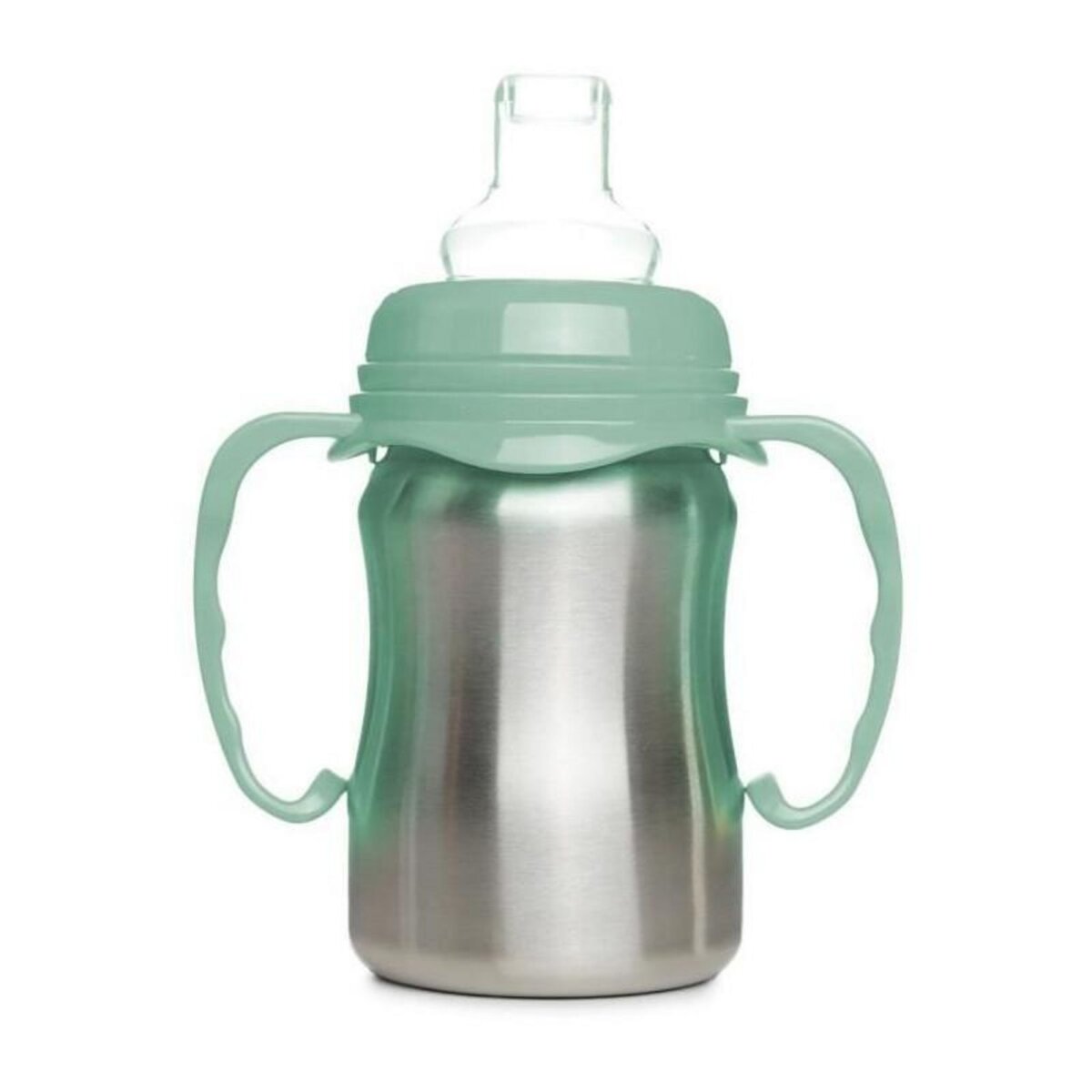 THERMOBABY Tasse d'apprentissage - THERMOBABY - Inox - 180 ml - Vert Cactus - Ergonomique et anti-fuites