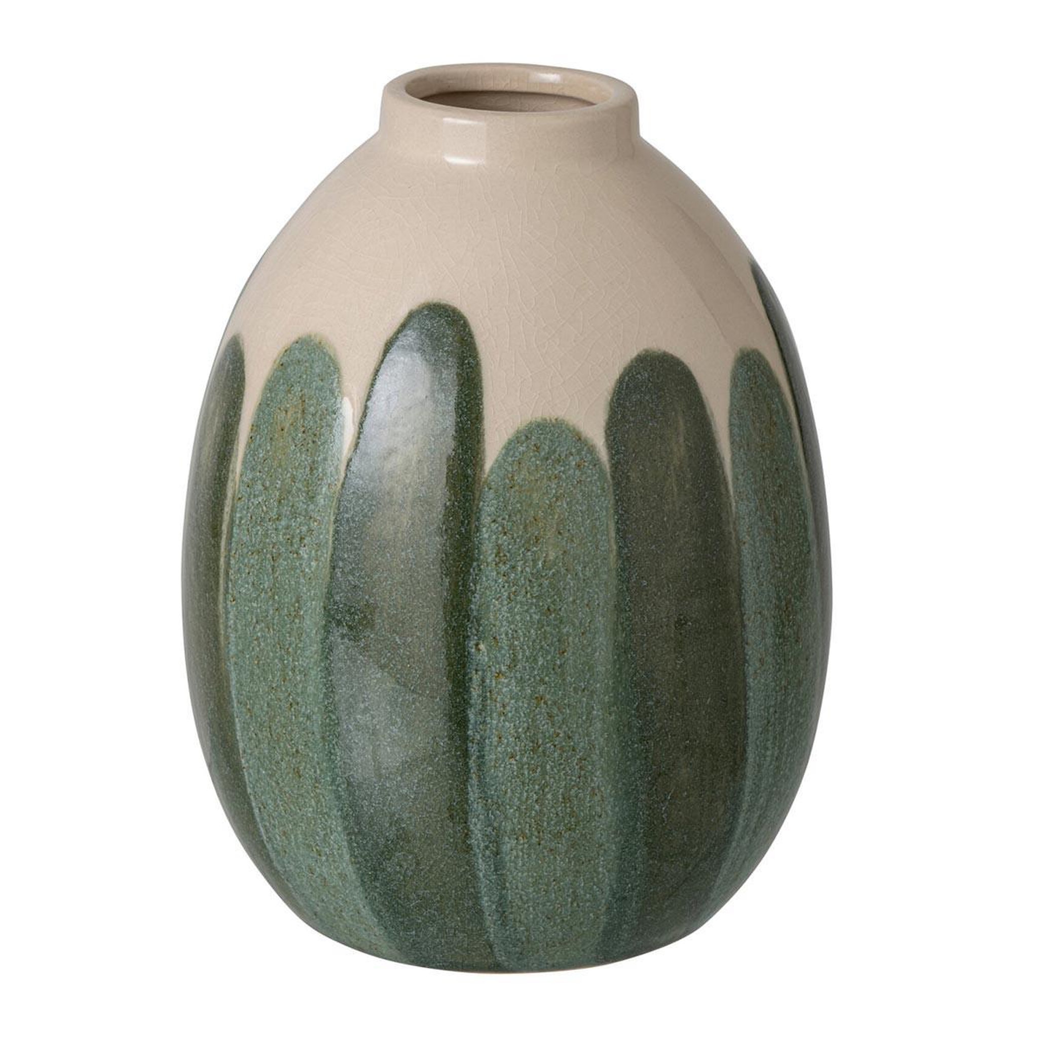J-LINE Vase design en grès  joris  20cm vert