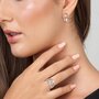  Boucles d'oreilles et bague menottes SC Bohème en Acier Rhodié argenté orné de cristaux scintillants