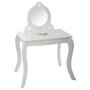 Voir la diapositive 3 : ATMOSPHERA Coiffeuse enfant 1 tiroir  avec miroir et tabouret JASMINE