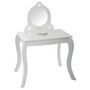Voir la diapositive 3 : ATMOSPHERA Coiffeuse enfant 1 tiroir  avec miroir et tabouret JASMINE
