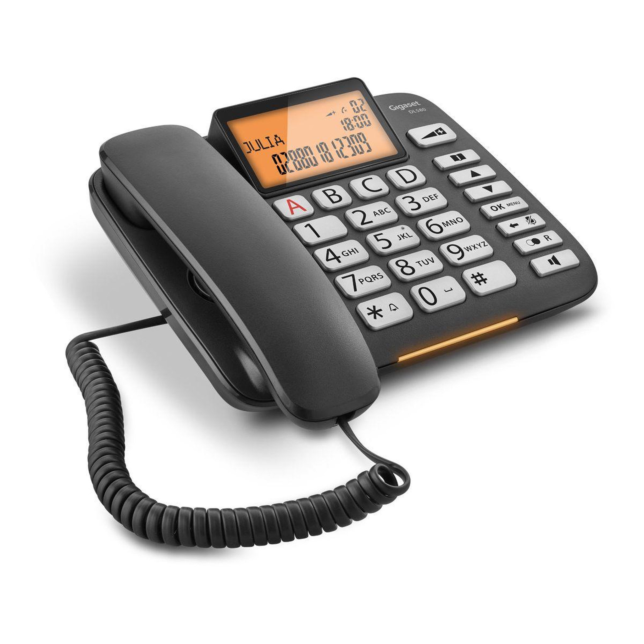 GIGASET Téléphone filaire DL580 Noir