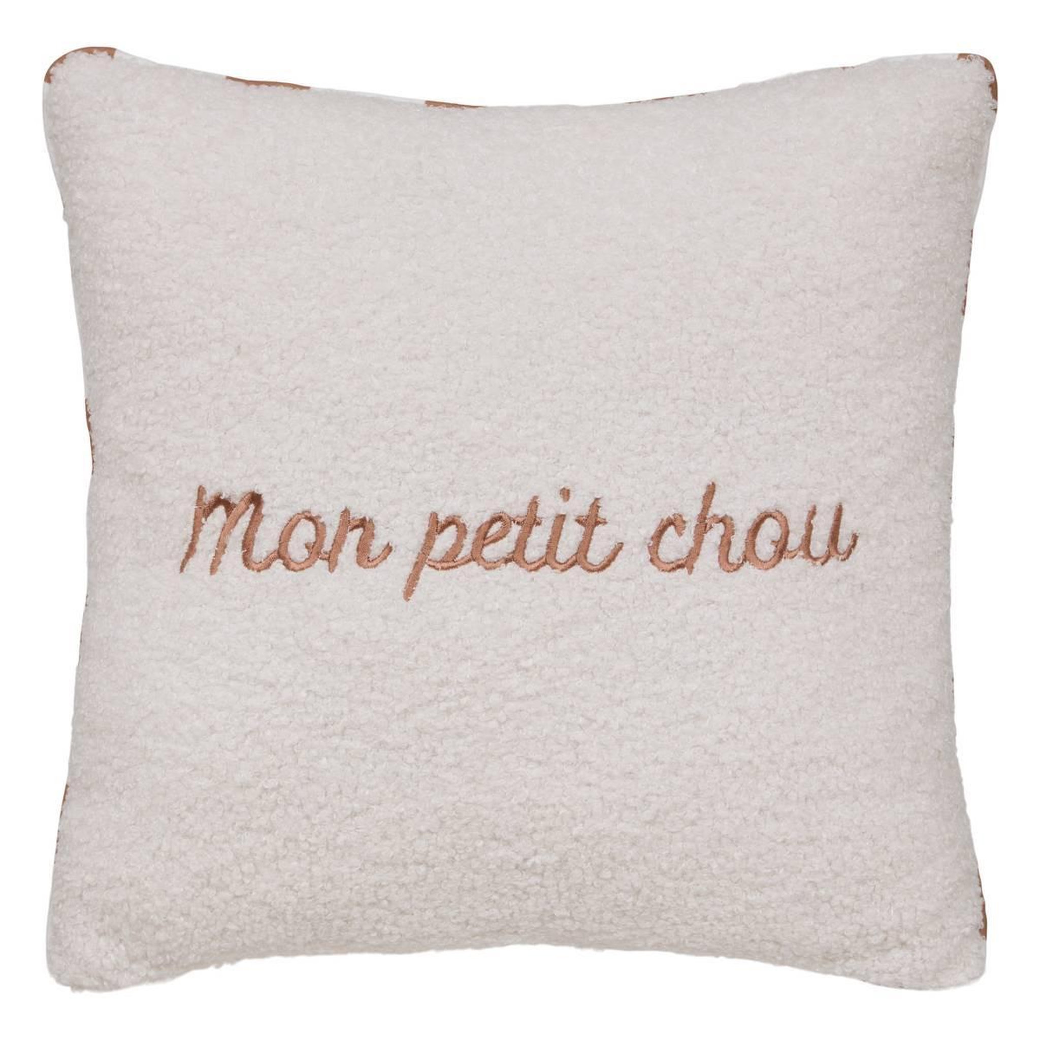 Atmosphera Kids Coussin déco enfant bouclette  jaiko  40x40cm marron