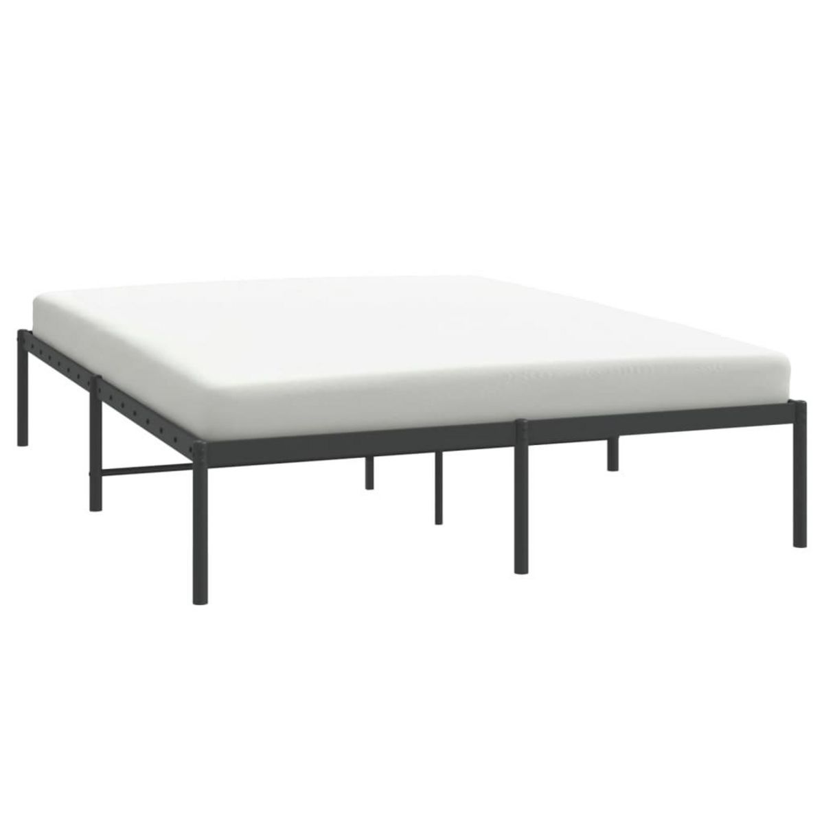 VIDAXL Cadre de lit metal sans matelas noir 140x200 cm
